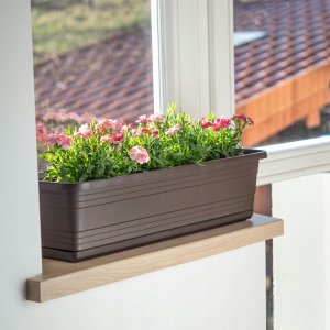 KADAX Podstawka Pod Doniczkę Donicę 40cm Tacka Prostokątna mokka Plastikowa 9