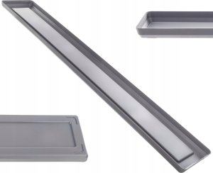 KADAX Podstawka Pod Doniczkę Donicę 80cm Tacka Prostokątna Antracyt Plastikowa 1