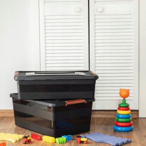 KADAX Pojemnik Z Pokrywą Do Przechowywania 55L Organizer Plastikowy Na Zabawki 2