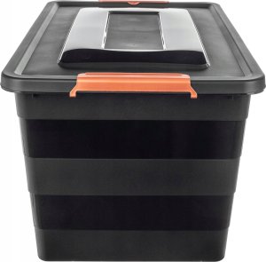 KADAX Pojemnik Z Pokrywą Do Przechowywania 55L Organizer Plastikowy Na Zabawki 9