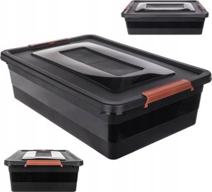 KADAX Pojemnik Z Pokrywą Do Przechowywania 28L Organizer Plastikowy Na Zabawki 1