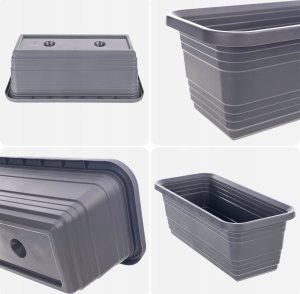 KADAX Skrzynka Balkonowa Doniczka Donica 40cm Antracyt Skrzynia Na Kwiaty 13