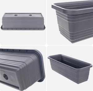 KADAX Skrzynka Balkonowa Doniczka Donica 50cm Antracyt Skrzynia Na Kwiaty 12