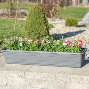 KADAX Skrzynka Balkonowa Doniczka Donica 50cm Antracyt Skrzynia Na Kwiaty 2