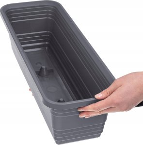 KADAX Skrzynka Balkonowa Doniczka Donica 50cm Antracyt Skrzynia Na Kwiaty 5