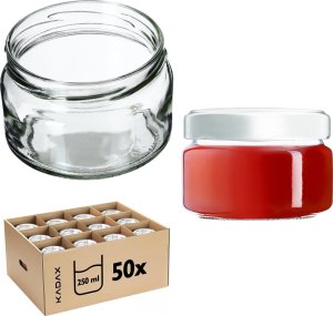 KADAX 50x Słoik Słoiki 250ml Szklany Na Przetwory Dżem miód Do Świec 1