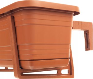 KADAX Skrzynka Balkonowa Doniczka Donica 80cm Uchwyty Podstawka Balkon Balustradę 12