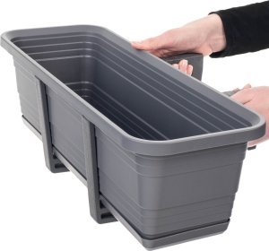 KADAX Skrzynka Balkonowa Doniczka Donica 50cm Uchwyty Podstawka Balkon Balustradę 3