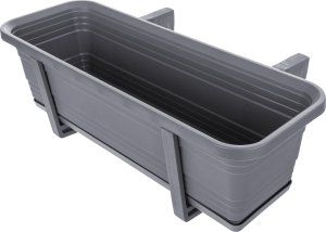 KADAX Skrzynka Balkonowa Doniczka Donica 50cm Uchwyty Podstawka Balkon Balustradę 5