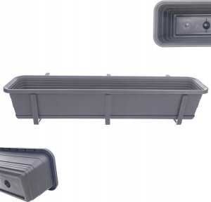 KADAX Skrzynka Balkonowa Doniczka Donica 80cm Uchwyty Podstawka Balkon Balustradę 1