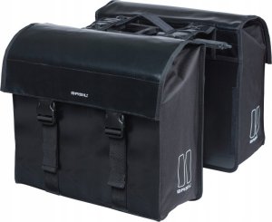 Sakwa miejska podwójna BASIL URBAN LOAD DOUBLE PANNIER BAG 48-53L, MIK System, 100% wodoodporna, black/black (NEW 2025) 1