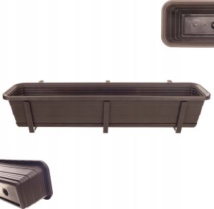 KADAX Skrzynka Balkonowa Doniczka Donica 80cm Uchwyty Podstawka Balkon Balustradę 1
