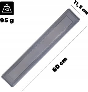 KADAX Doniczka Balkonowa Skrzynka Donica Na Kwiaty 60cm + Podstawka Antracyt 4