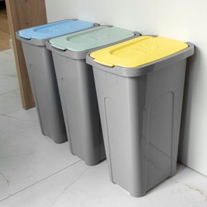 KADAX Kosze Na Śmieci Pojemnik Na Odpady 30L Do Segregacji Kubeł Śmietnik 3szt 4