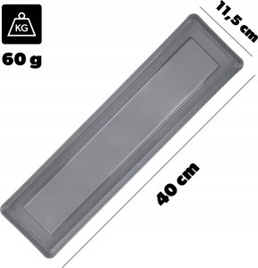 KADAX Doniczka Balkonowa Skrzynka Donica Na Kwiaty 40cm + Podstawka Antracyt 4