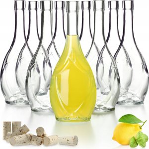 KADAX Butelka Szklana Na Wino 500ml Z Korkiem Oliwa Likier Bimber Alkohol 9szt 1