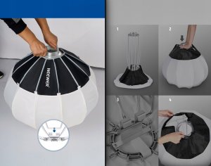 Lampa studyjna Neewer Softbox Dyfuzor Sferyczny Lantern Octagon 90cm Na System Typu Bowens Neewer / Ns90l 7