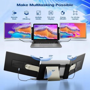 KEFEYA Monitor do laptopa 15,6"wszystkie modele przenośny ekran 80NTSC 1080 9