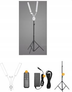 Michael Marinelli Podwójna Giętka Lampa Led Kosmetyczna Fotograficzna Video 40w + Pilot / M46 / Biały 4