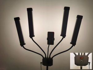 Michael Marinelli 4 Poczwórna Giętka Elastyczna Lampa Led Kosmetyczna Foto Video 65w / M65 Czarny 7