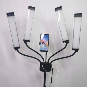 Michael Marinelli 4 Poczwórna Giętka Elastyczna Lampa Led Kosmetyczna Foto Video 65w / M65 Czarny 10