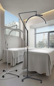 Lampa Led Kosmetyczna Bezcieniowa Do Makijażu Paznokci Rzęs + Statyw Jezdny / Gx530r / Biały 5