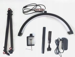 Lampa Led Kosmetyczna Bezcieniowa Do Makijażu Paznokci Przedłużania Rzęs / C180 / Czarny 4