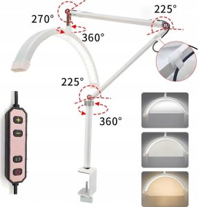 Lampa Led Kosmetyczna Bezcieniowa Do Makijażu Paznokci Przedłużania Rzęs / C180 / Czarny 7