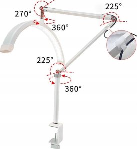 Lampa Led Kosmetyczna Bezcieniowa Do Makijażu Paznokci Przedłużania Rzęs / C180 / Biały 9