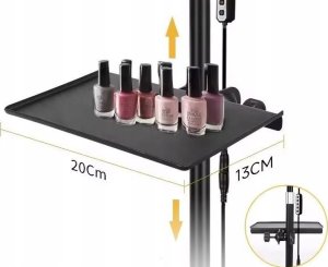 Lampa Led Kosmetyczna Bezcieniowa Do Makijażu Paznokci Rzęs + Statyw Jezdny / Gx530r / Czarny 8