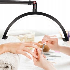 Lampa Led Kosmetyczna Bezcieniowa Do Makijażu Paznokci Rzęs + Statyw Jezdny / Gx530r / Czarny 9