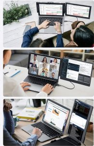 Podwójny monitor do laptopa 14.1" Przenośny 1080 Mac Wins Android 13"-17" 2