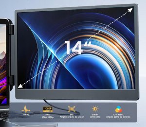 Podwójny monitor do laptopa 14.1" Przenośny 1080 Mac Wins Android 13"-17" 6