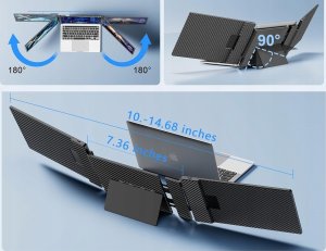 Laptomo potrójny monitor laptopa 14''rozszerzenie ekranu przenośny FHD 2024 3