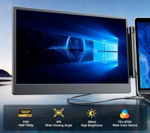 Laptomo potrójny monitor laptopa 14''rozszerzenie ekranu przenośny FHD 2024 6