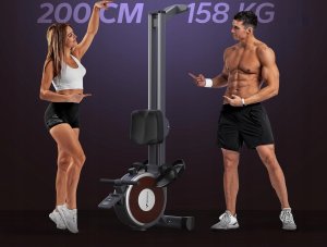 MERACH Wioślarz do 160 kg do domu magnetyczny Bluetooth 16 poziomami oporu 4