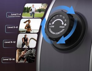 MERACH Wioślarz do 160 kg do domu magnetyczny Bluetooth 16 poziomami oporu 6