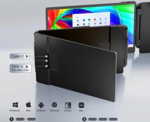 Teamgee 14"Przenośny monitor do laptopa ekrany 13"-17" FHD do komputerów 6