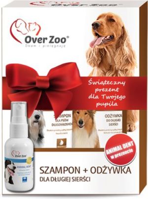 Over Zoo ZESTAW ŚWIĄTECZNY dla psów długowłosych - szampon i odżywka + Animal Dent w prezencie 1