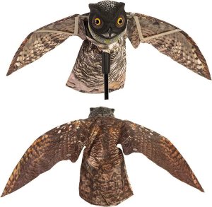 NO PEST Odstraszacz Ptaków Szpaków Kosów Gołębi Dzięciołów Mew Sowa z Ruchomymi Skrzydłami "Owl Guard" 5