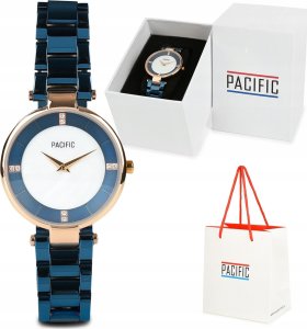 Zegarek damski czarny bransoletka elegancki klasyczny Pacific pudełko Z65 1