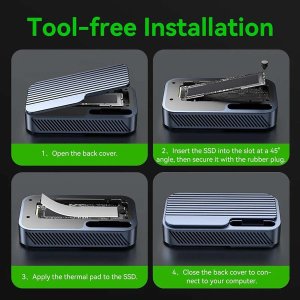 Acasis TB501Pro 80Gbps obudowa na dysk M.2 NVMe SSD kompatybilna z Thunderbolt 5, Thunderbolt 4 i 3 USB4 do 6000MB/s 5