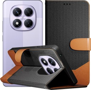 Etui z Klapką Do Redmi Note 14 Pro 5G / Pro Plus 5G (Jeans, Skórzane, Case) 1