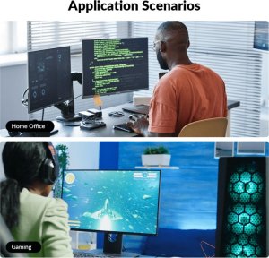 iDock C10 KVM Switch 2x host USB-C z USB 3.0, 4K Dual Monitor, 60W PD odświeżanie do 165hz 2