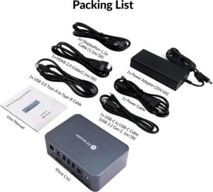 iDock C10 KVM Switch 2x host USB-C z USB 3.0, 4K Dual Monitor, 60W PD odświeżanie do 165hz 3