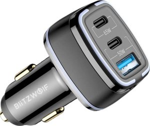 Blitzwolf Ładowarka Samochodowa BlitzWolf BW-BC4 115W 3-Port USB-C PD QC FCP AFC SCP 5