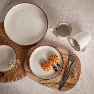 Kubki porcelanowe 380 ml Altom Ivory nakrapiane zestaw 6 sztuk 5