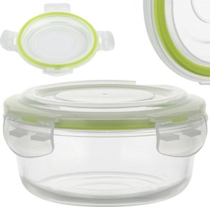 Szklany pojemnik 1750 ml na żywność jedzenie Florina Frigo pudełko z pokrywką śniadaniówka lunchbox okrągły hermet 1