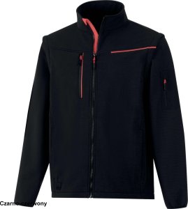 SOCCIA - BLUZA SOFTSHELL 96% POLIESTER 4% ELASTAN - ODPINANE RĘKAWY - szaro-czarny 2XL 1