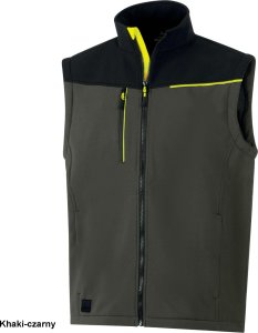 SOCCIA - BLUZA SOFTSHELL 96% POLIESTER 4% ELASTAN - ODPINANE RĘKAWY - khaki-czarny S 7